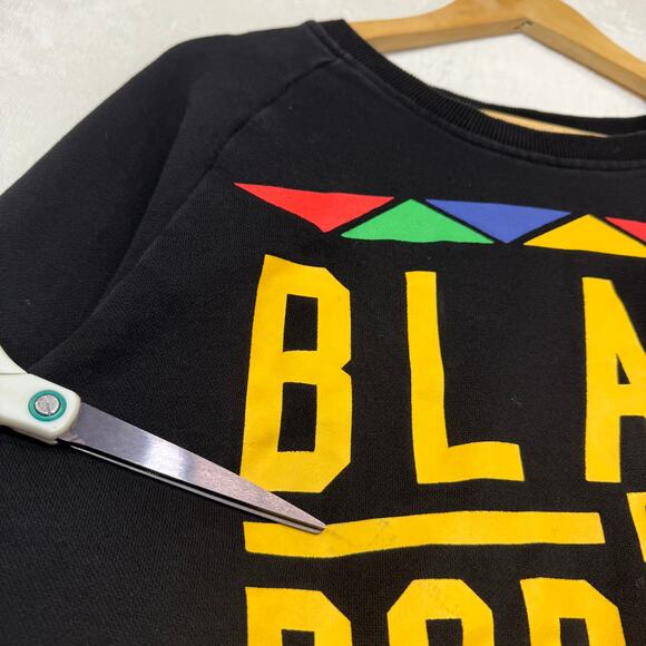 HGC Apparel Black By Popular Demand Small Pullover Sweatshirt Graphic BLM Cotton - Picture 5 of 9